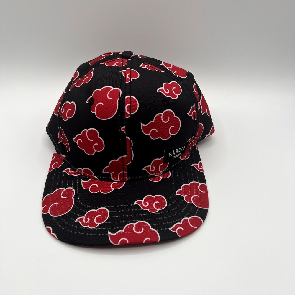 NARUTO SHIPPUDEN AKATSUKI Red Cloud Print Snapback Hat
